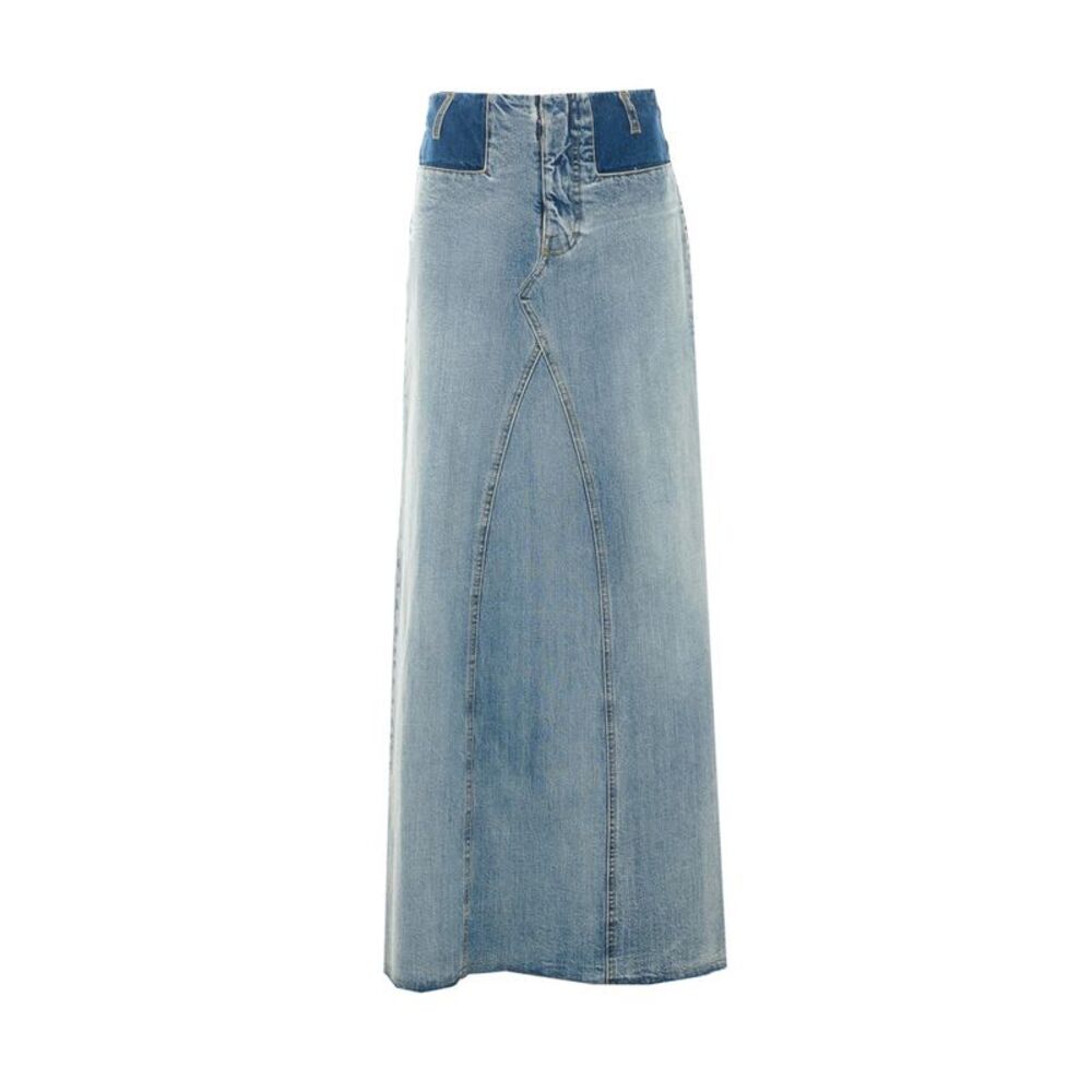 Maison Margiela Women Two-Tone Denim Maxi Skirt